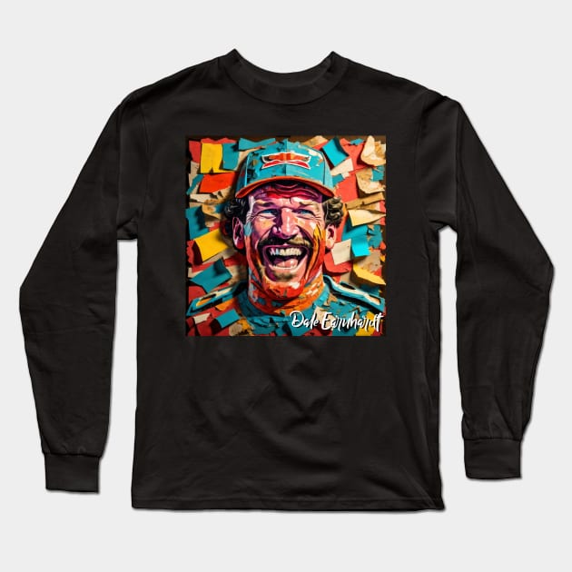 Dale Earnhardt // Paper Art Long Sleeve T-Shirt by Otmr Draws